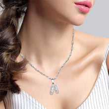 Load image into Gallery viewer, 925 Sterling Silver Ballerina Necklace Jewelry Cubic Zirconia Ballet Slippers Shoes Necklace for Women Girls Teen & Dancer 18" Pink
