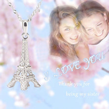 Load image into Gallery viewer, 925 Sterling Silver Eiffel Tower Pendant Necklace Paris Jewelry for Women with 18" Silver Chain