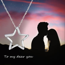 Load image into Gallery viewer, 925 Sterling Silver Moon Necklace Cubic Zirconia Crescent Moon Star Phase Pendant Necklace Dainty Chain 18&quot; Chain (Crescent Moon)